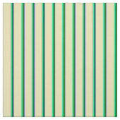 Tissu Bleu d'ardoise foncée, Vert foncé, Bandes vertes e (Échantillon)