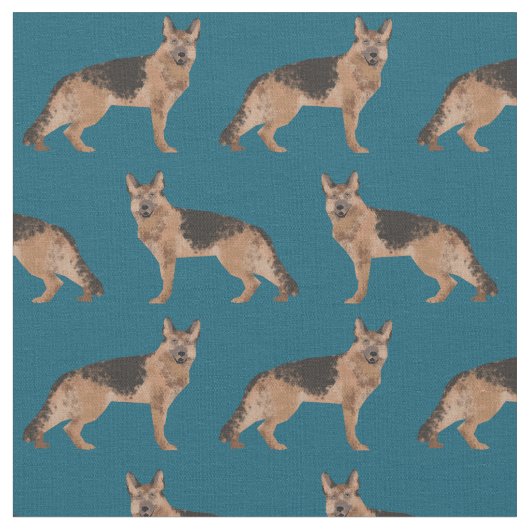 Tissu Bleu de berger allemand (Fermer)