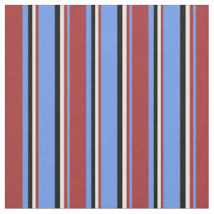 Tissu Bleu de Cornflower, Brown, Cyan clair et Noir