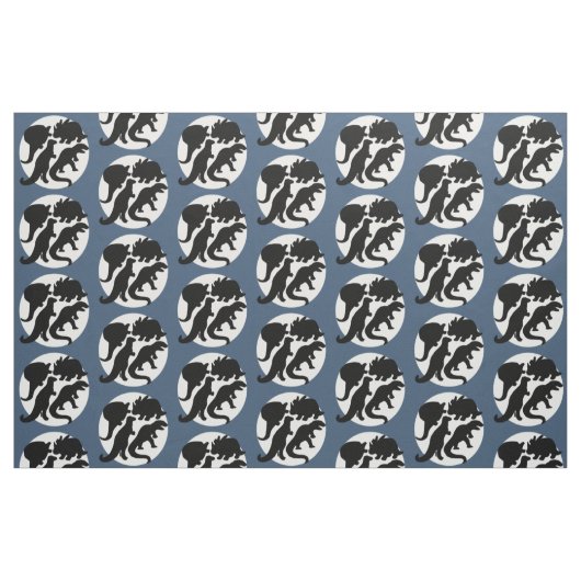 Tissu bleu de Dino (Fat Quarter)