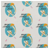 Tissu bleu de diva d'heure-milliampère Jongg (Échantillon)