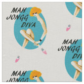 Tissu bleu de diva d'heure-milliampère Jongg (Détail)