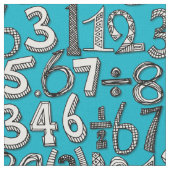Tissu bleu de griffonnage de maths (Fermer)