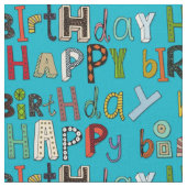 Tissu bleu de joyeux anniversaire (Fermer)