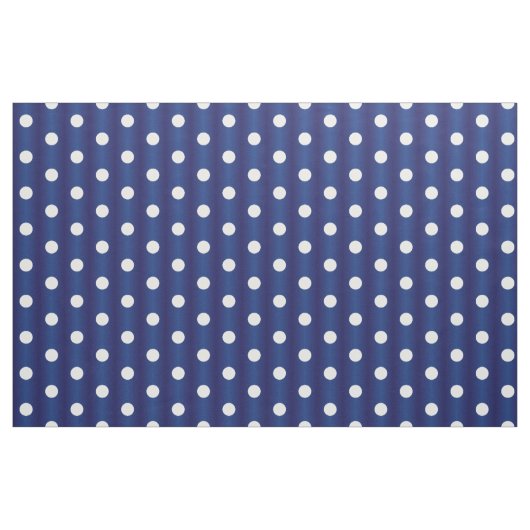 Tissu Bleu de la marine à points polka blancs (Yard)