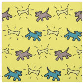 Tissu bleu de l'os de chien de style (Échantillon)