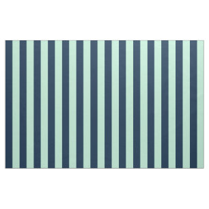 Tissu Bleu de marin et menthe