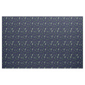 Tissu Bleu de minuit avec renne vert et sangle caché (Fat Quarter)