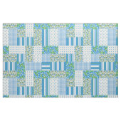 Tissu bleu de motif de patchwork de Faux de gloire (Fat Quarter)