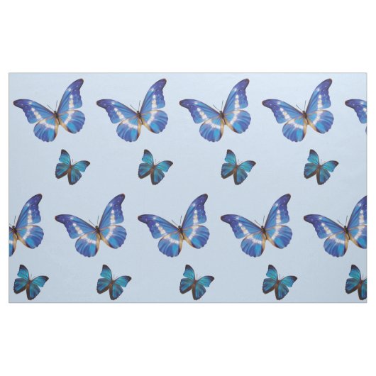 Tissu bleu de papillons de Morpho (Fat Quarter)