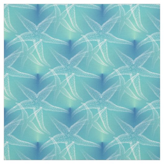 Tissu bleu de plage d'Aqua d'étoiles de mer (Échantillon)