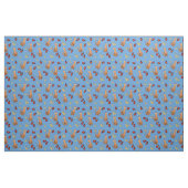 Tissu bleu d'enveloppe de Dreidel de chat de (Fat Quarter)