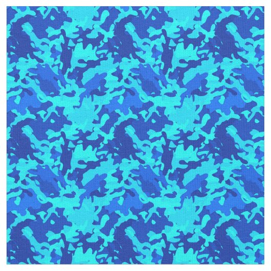 Tissu Bleu d'impression de Camo de camouflage (Fermer)