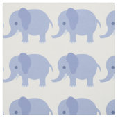 Tissu bleu d'impression d'éléphant (Échantillon)