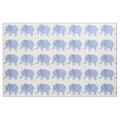 Tissu bleu d'impression d'éléphant (Fat Quarter)