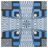 Tissu Bleu d'Op-Art d'Arcturian (Échantillon)