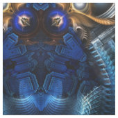 Tissu bleu doré Kaleidoscope (Échantillon)