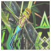 Tissu Bleu Dragonfly Shimmering Wings Peinture (Fermer)