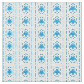 Tissu Bleu & Ecru Motif en coton (Fermer)