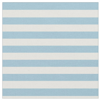 Tissu Bleu en pastel léger et blanc barrés