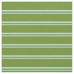 Tissu Bleu en poudre et bandes de couleur verte