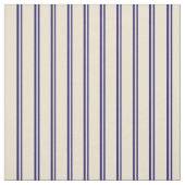Tissu Bleu et beige de minuit (Échantillon)