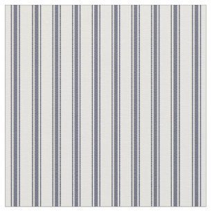 Tissu Bleu et blanc classique de la marine frappes de ti