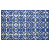 Tissu Bleu et blanc classique élégant Damas motif (Fat Quarter)