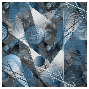 Tissu Bleu et gris. Abstraction.