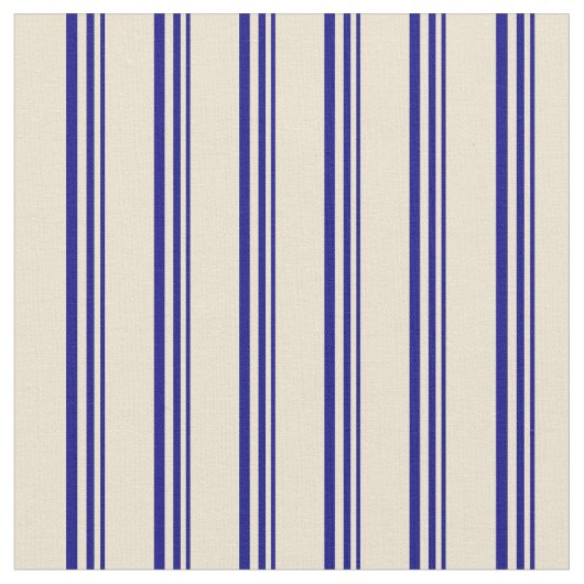 Tissu Bleu et Motif beige (Fermer)