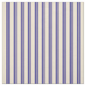 Tissu Bleu et Motif beige (Échantillon)