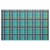 Tissu bleu et orange de plaid (Fat Quarter)