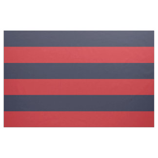 Tissu Bleu et rouge Large rayures de la Marine Grande éc
