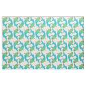 Tissu bleu et vert de poissons de Koi de Poissons (Fat Quarter)