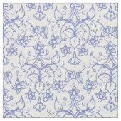 Tissu Bleu fait sur commande de bigorneau sur floral (Fermer)