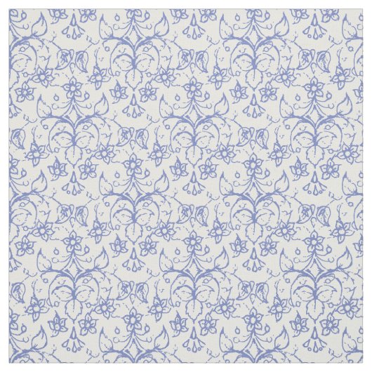 Tissu Bleu fait sur commande de bigorneau sur floral (Échantillon)
