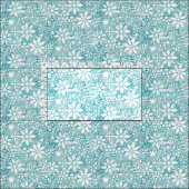 Tissu bleu fleur sauvage (Carreau)