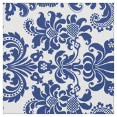 Tissu Bleu Floral Damas Custom Yellow Arrière - plan (fermé)