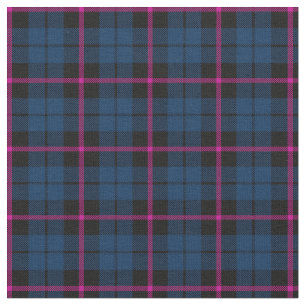 Tissu bleu-foncé avec la copie rose de plaid de bande
