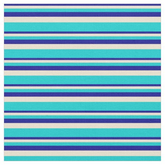 Tissu Bleu foncé, Beige et Turquoise foncé (Fermer)