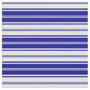Tissu Bleu foncé et blanc Motif