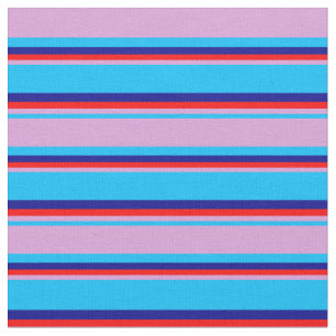 Tissu Bleu foncé, Plum, Rouge et Bleu foncé