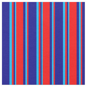 Tissu Bleu foncé, rouge et bleu profond