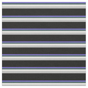 Tissu Bleu, gris ardoise foncée, crème à la menthe, gris