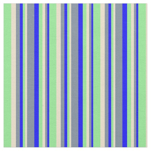 Tissu Bleu, gris ardoise, Tan & Vert clair (Fermer)