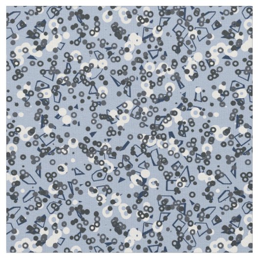 Tissu bleu gris et blanc géométrique (Fermer)