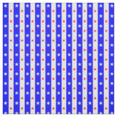 Tissu Bleu Gris Rouge Blanc Étoiles (Échantillon)