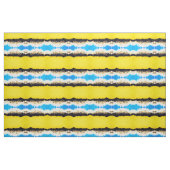 Tissu bleu jaune de montagne (Fat Quarter)