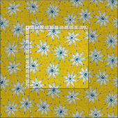 Tissu bleu jaune de sema (Carreau)