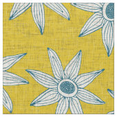 Tissu bleu jaune de sema (Fermer)